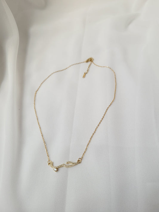 "Love" in Arabic Necklace - Gold Color