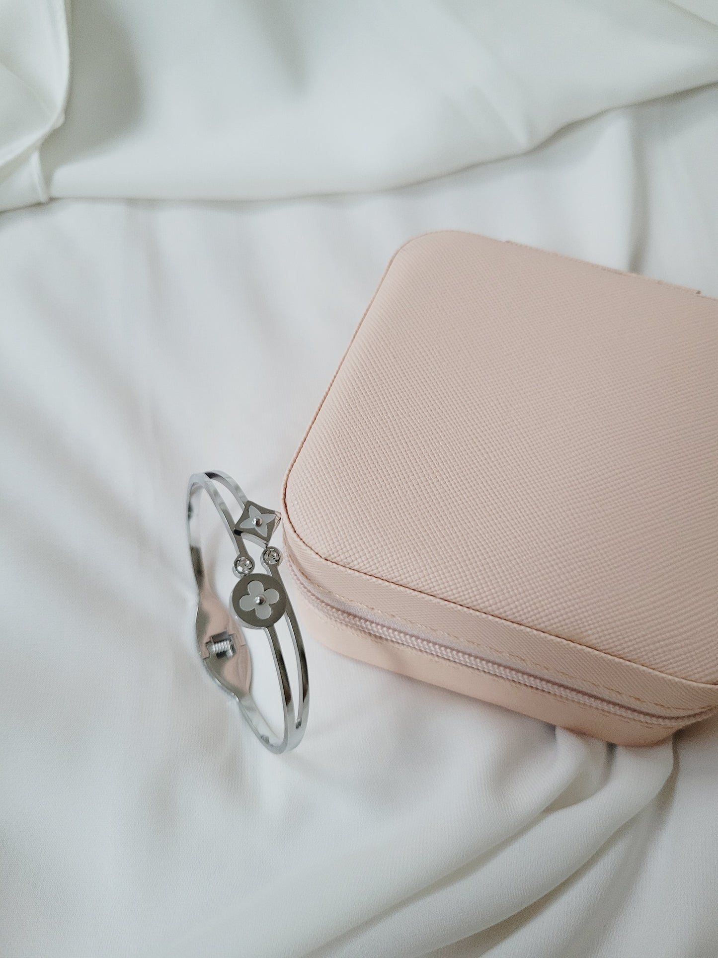 Blossom Bangle Silver Colour