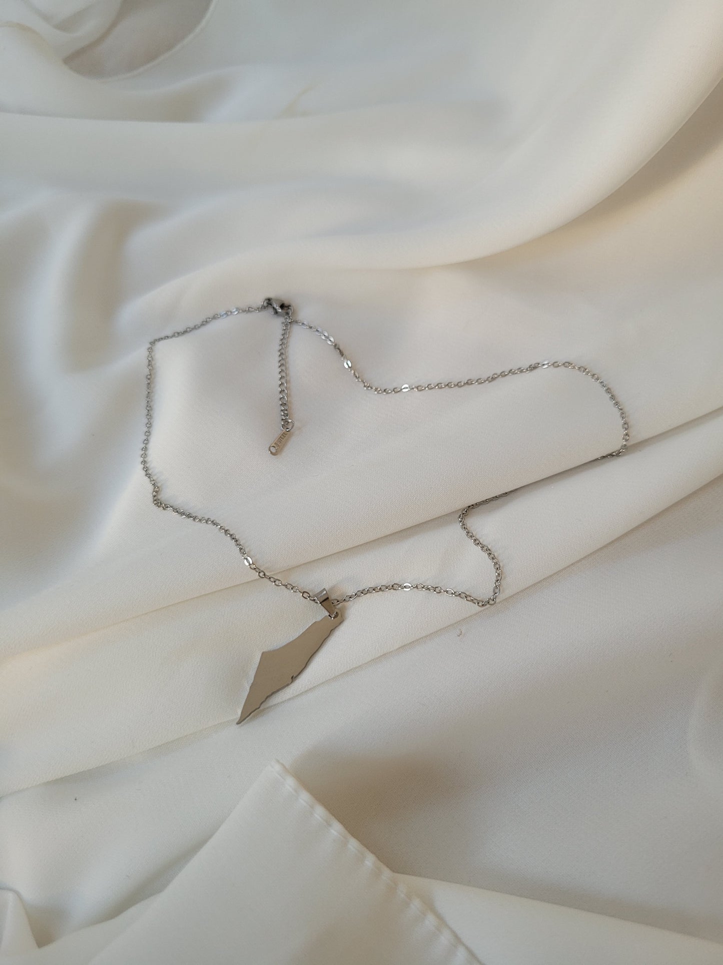 Palestine Necklace Silver Colour