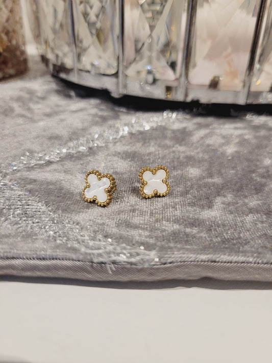 White Clover Earrings