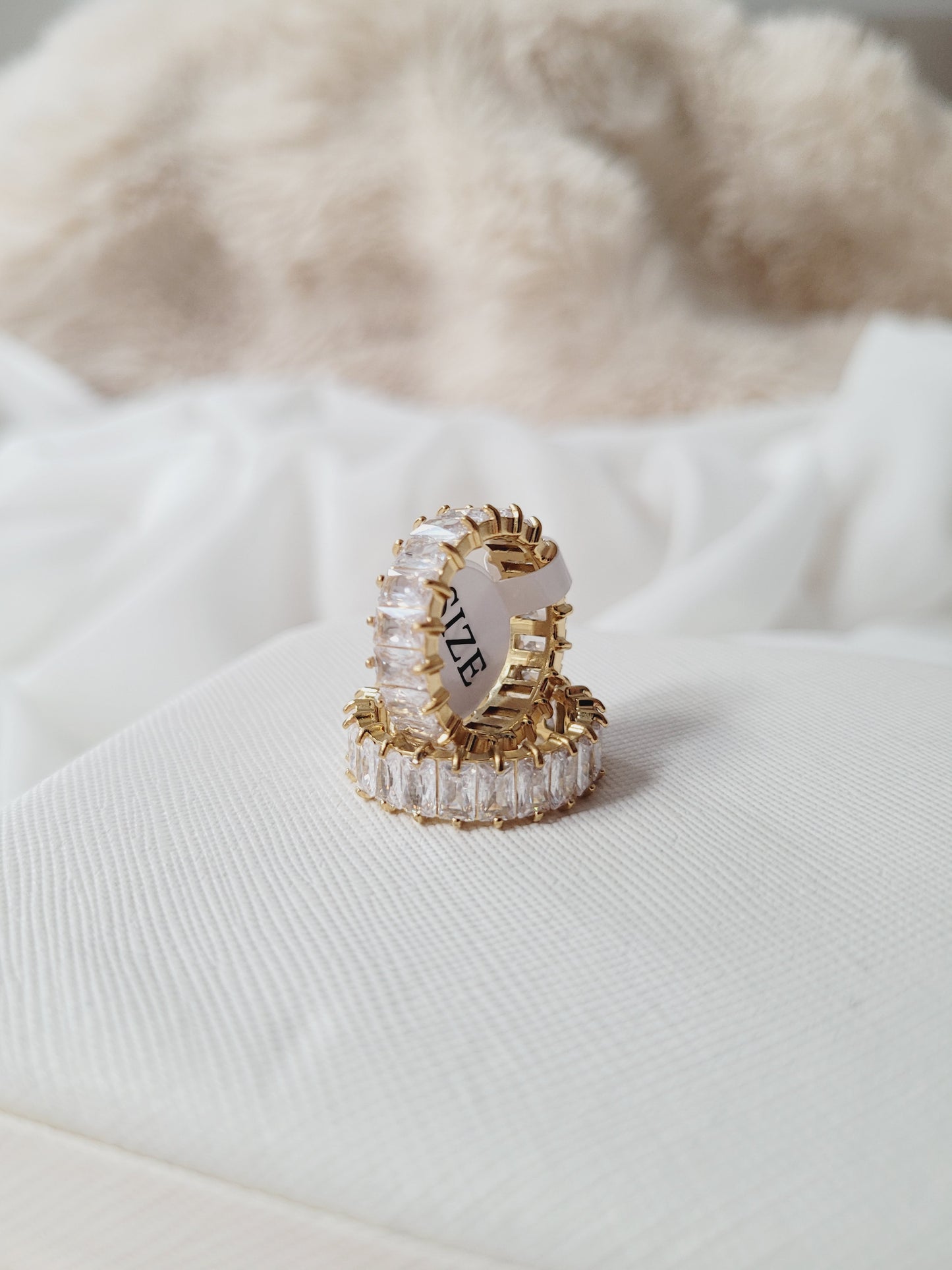 Diamonds Ring Gold Colour