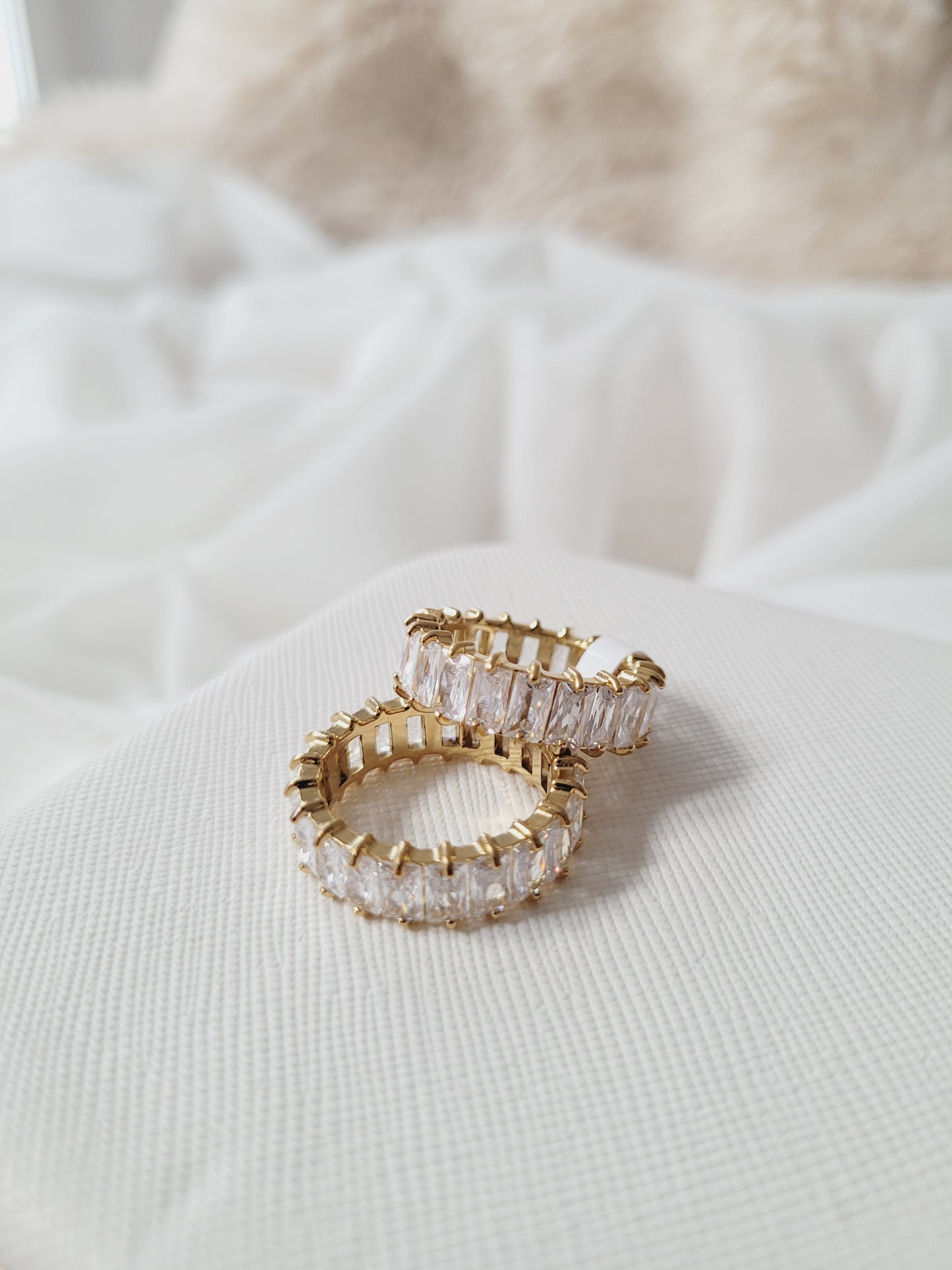 Diamonds Ring Gold Colour