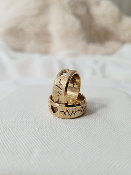 Heart and Heartbeat Ring