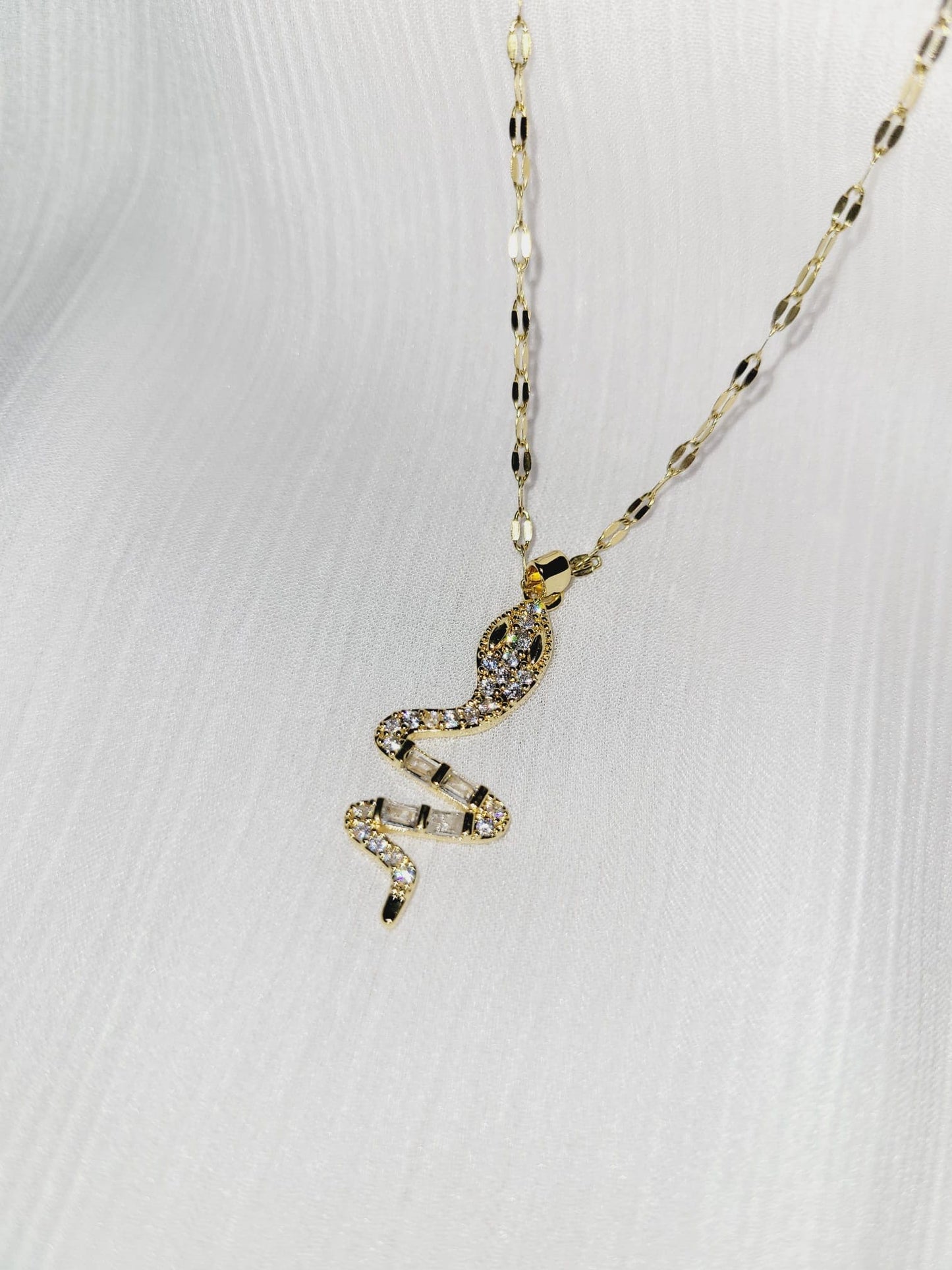 Snake Necklace - Gold Stain Less Steel - TopStyles