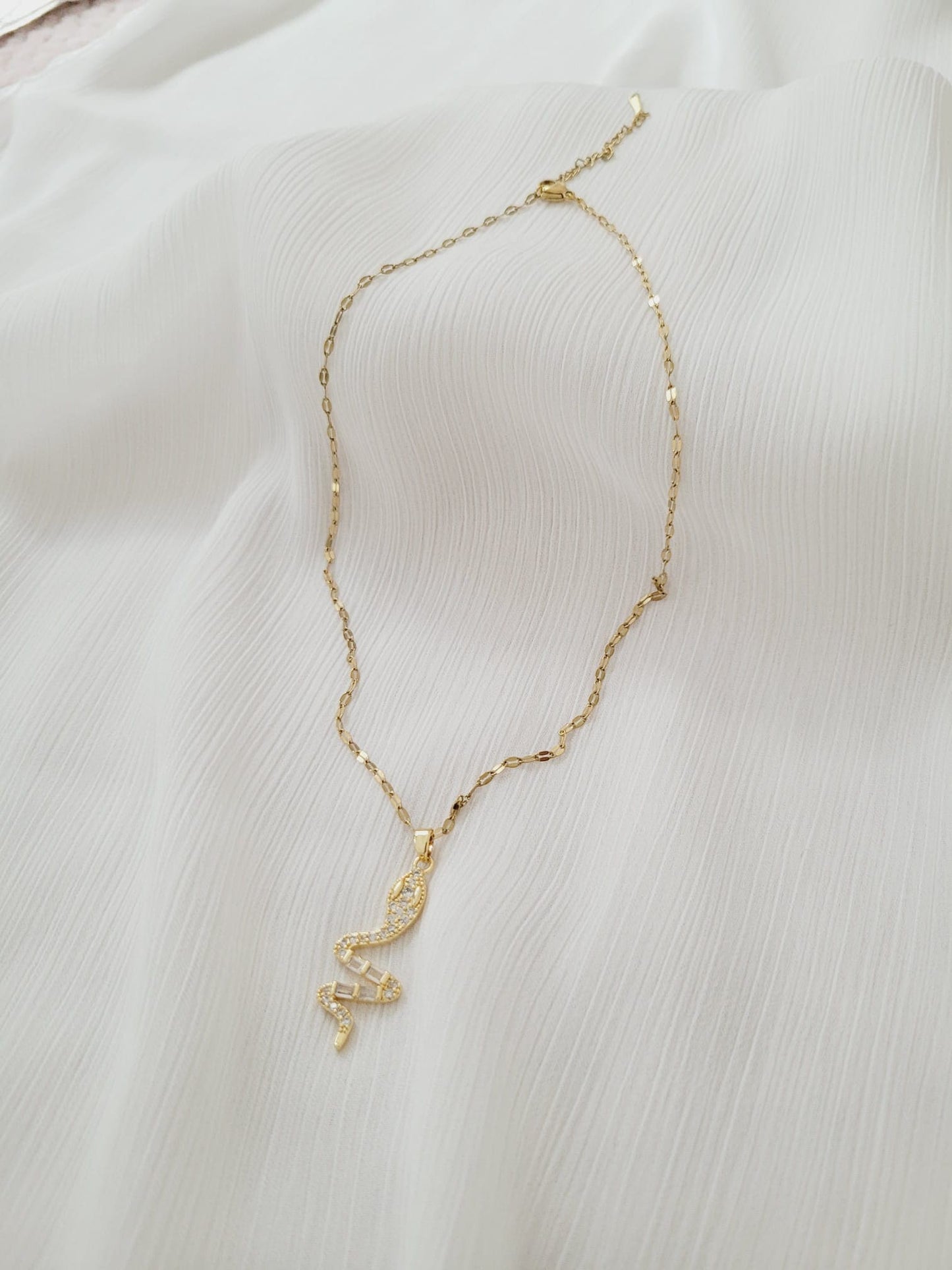 Snake Necklace - Gold Stain Less Steel - TopStyles