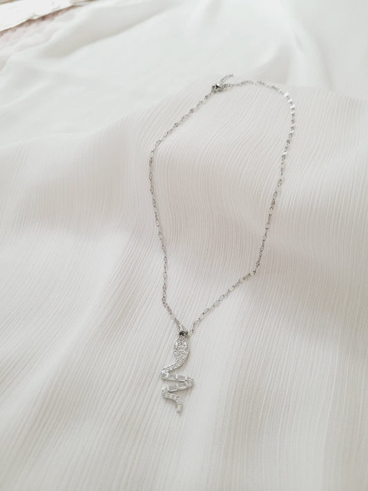 Snake Necklace - Silver Stain Less Steel - TopStyles