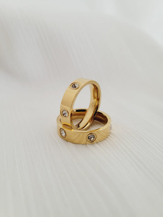 Love Ring Gold color - MultiStones - TopStyles