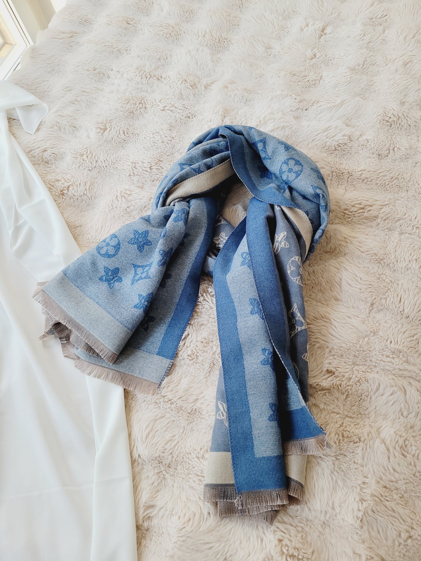 Blue Blossom Scarf