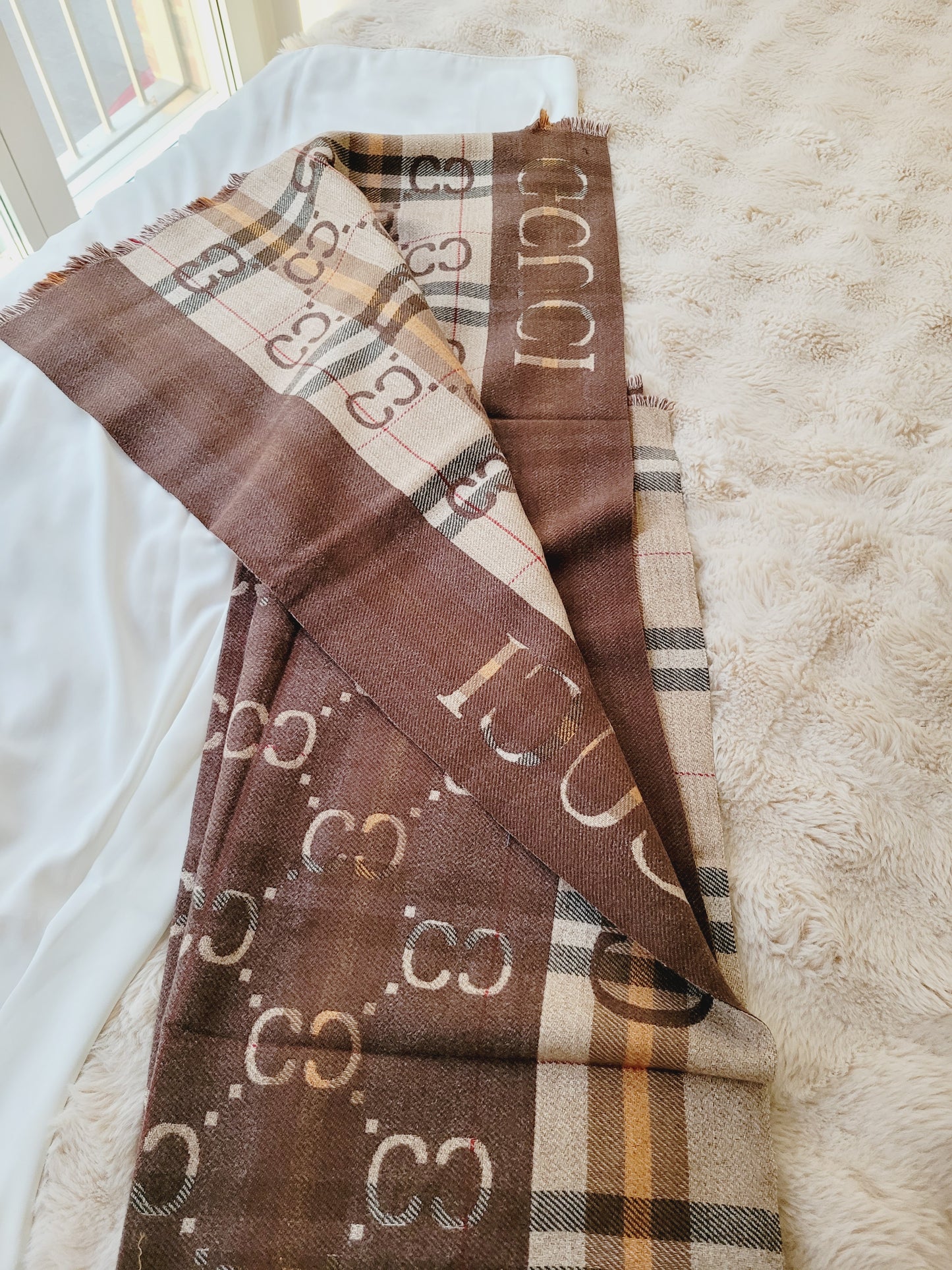 Brown Tartan Scarf