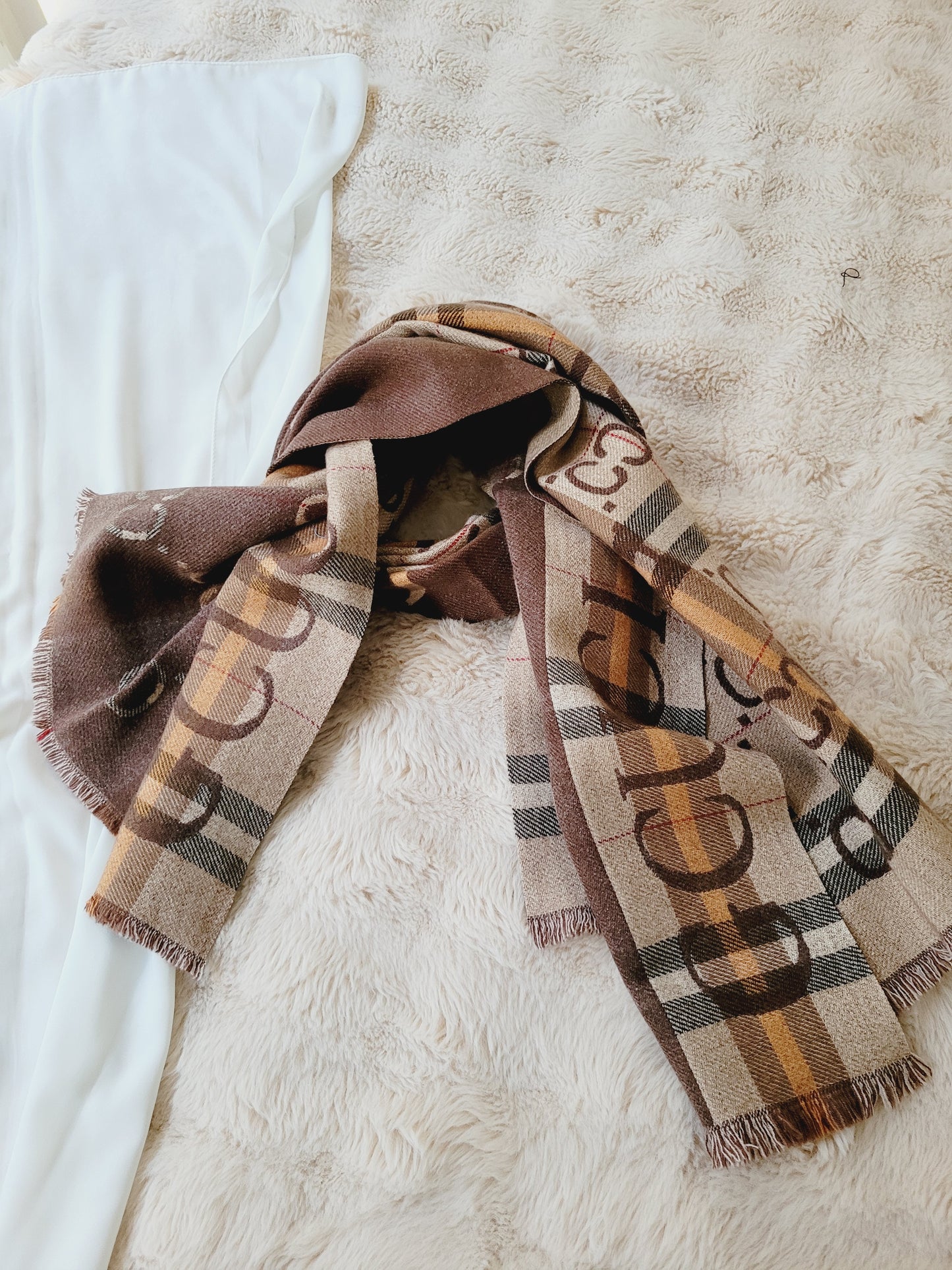 Brown Tartan Scarf