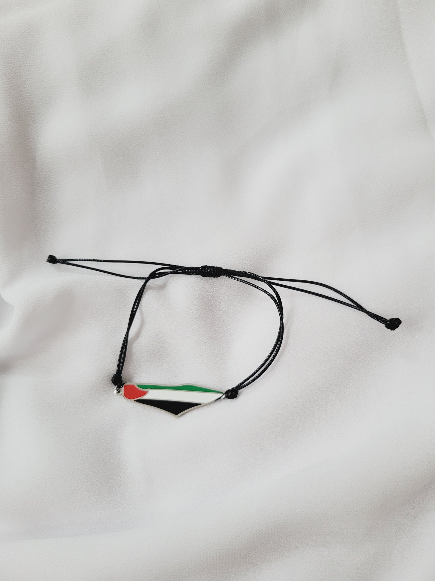 Palestine Flag Bracelet in Silver Colour