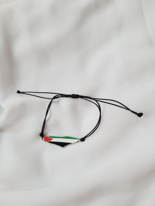 Palestine Flag Bracelet in Silver Colour