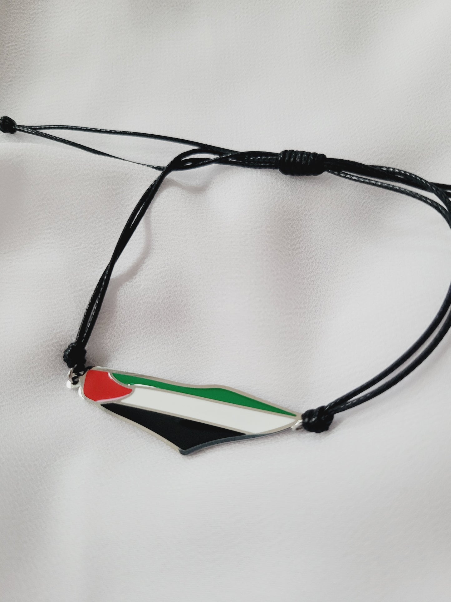 Palestine Flag Bracelet in Silver Colour